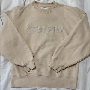 Anine Bing Sport Cream Crewneck Sweatshirt